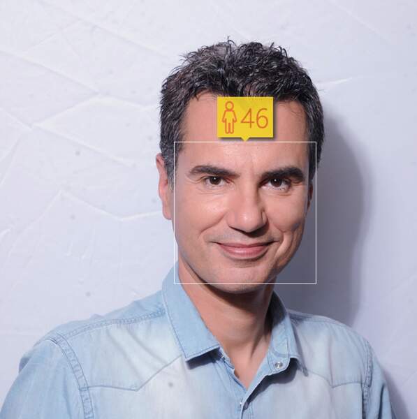 Laurent Luyat. L'âge donné par le logiciel : 46 ans. 