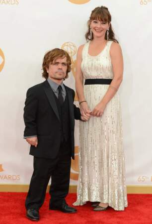 Peter Dinklage et sa femme lors des 65e Primetime Emmy Awards à Los Angeles, le 22 septembre 2013