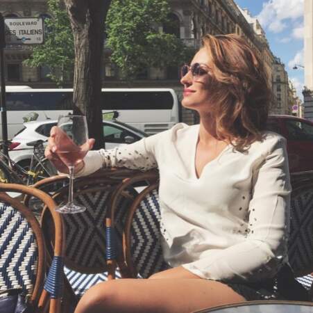 Rachel Legrain-Trapani, elle, a plutôt opté pour l'apéro en terrasse vers Opéra à Paris. 