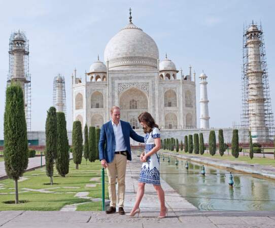 Kate Middleton et le prince William en visite au Taj Mahal en 2016
