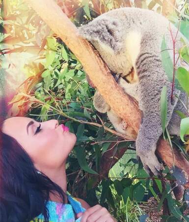 Demi Lovato était en Australie avec les koalas ! 