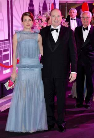 Charlotte Casiraghi et Albert II au Bal de la Rose 2012 à Monte Carlo