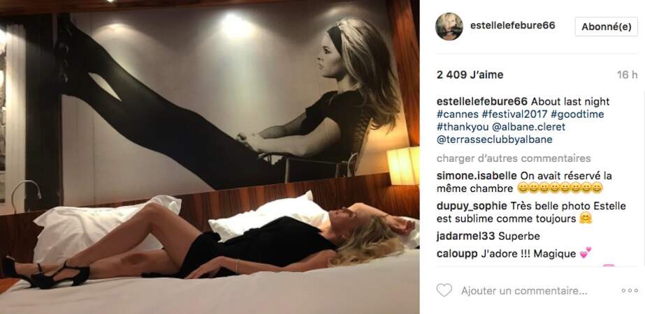 Dans sa chambre d'hôtel, Estelle Lefébure rêve de cinéma