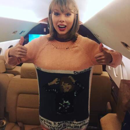 Taylor en avion,