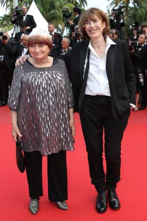 Agnès Varda et Jane Birkin sur le tapis rouge du 68e Festival de Cannes