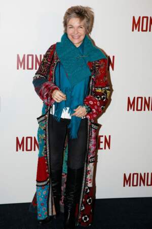 Véronique Jannot à l'avant-première parisienne de Monuments Men, mercredi 12 février 2014