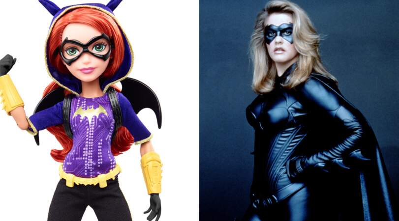 BatGirl (jouée par Alicia Silverston dans Batman et Robin) et sa poupée ont un air de ressemblance n'est-ce pas ?