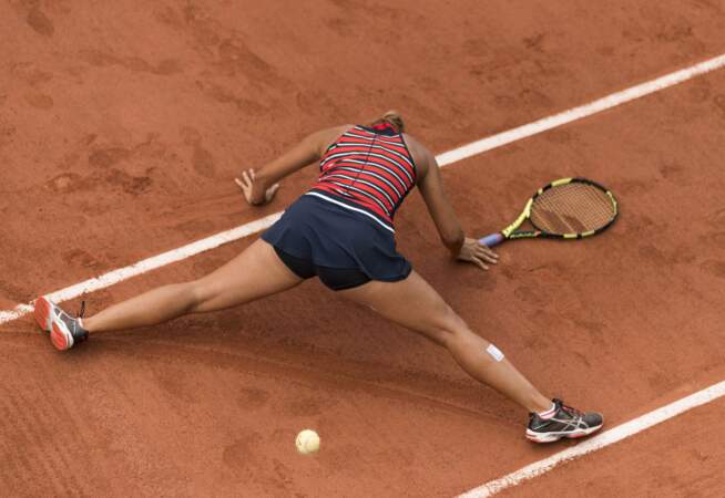 Non Monica Puig (Porto-Rico), à porte d'Auteil, c'est le tennis, pas la gymnastique !
