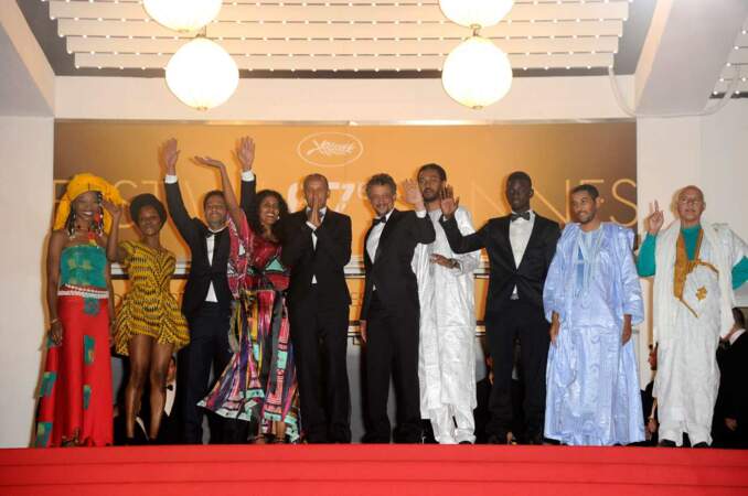 L'équipe du film franco-mauritanien Timbuktu, film qui a mis une claque aux festivaliers
