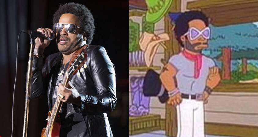 Le chanteur Lenny Kravitz. Convaincu par son personnage dessiné ? 