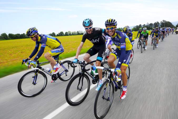 A droite, Alberto Contador, à gauche, Christopher Froome : les grands favoris, ce sont eux !