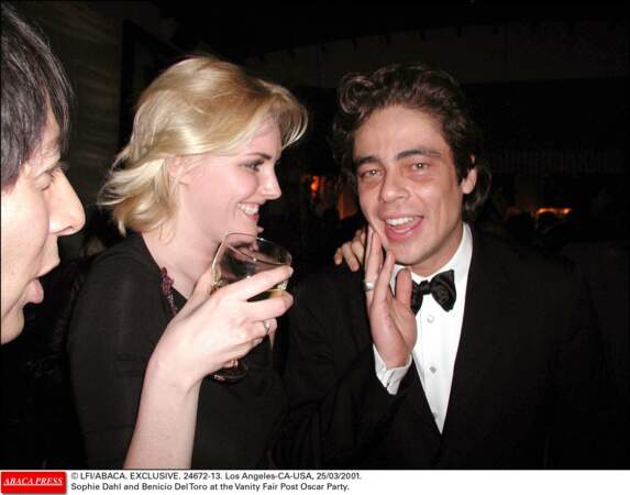 La même Sophie et Benicio en 2001 lors de la soirée Vanity Fair après les Oscar 