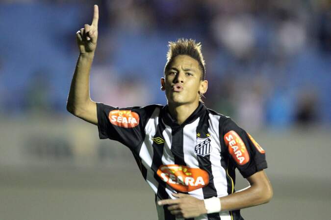 Neymar, en 2010, sous le maillot du Santos FC