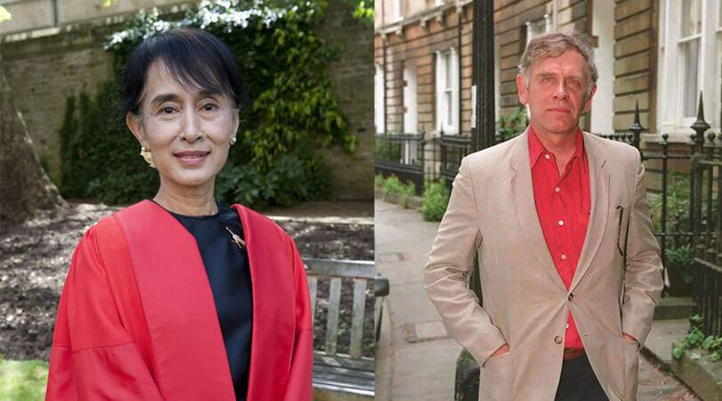 Aung San Suu Kyi et Michael Aris, décédé le 27 mars 1999.