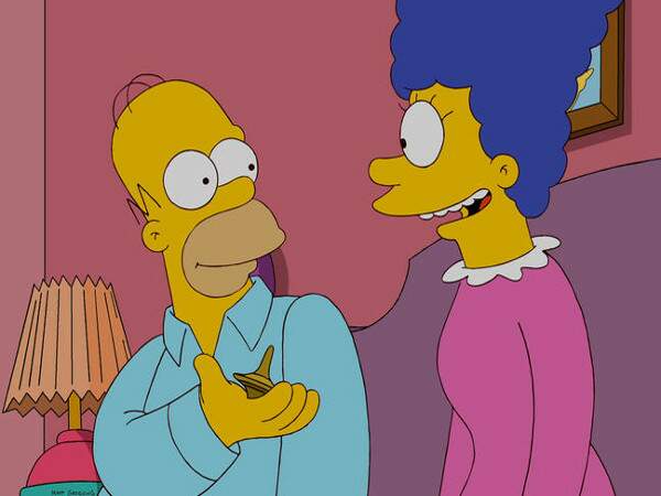 Marge et Homer dans Les Simpson 