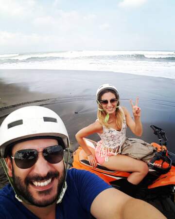 Certains sont partis en vacances en amoureux, comme Denny Imbroisi et Silvia Notargiacomo à Bali. 