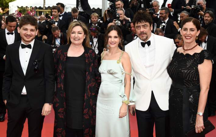 Benicio del Toro et son jury Un Certain regard : Kantemir Balagov, Julie Huntsinger, Virginie Ledoyen et A. Jacir