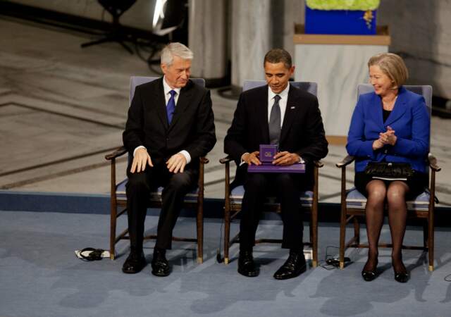 10 décembre 2009 : Barack Obama reçoit le Prix Nobel de la Paix