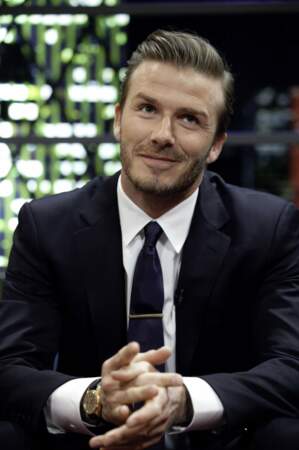 2012 : Beckham incarne l'élégance dans son costume bleu marine