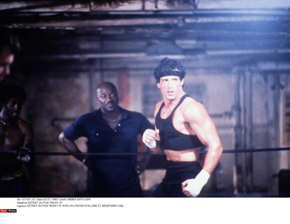 Rocky Balboa en plein entrainement dans Rocky 3 (1982)