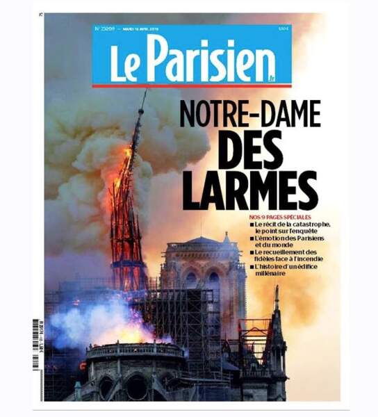 Le Parisien titre sur les cendres et "les larmes"