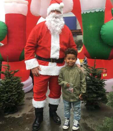 Sebastian, le fils d'Amber Rose, a rencontré le Père Noël en avance. 