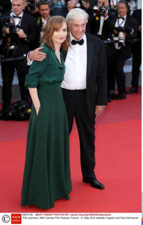 Le réalisateur Paul Verhoeven est arrivé avec son actrice Isabelle Huppert