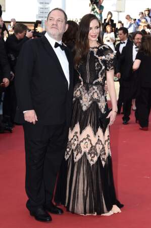 Harvey Weinstein et Georgina Chapman lors de la montée des marches pour Le Petit Prince
