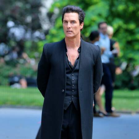 Matthew McConaughey et son look total black pour The Dark Tower tourné à New York