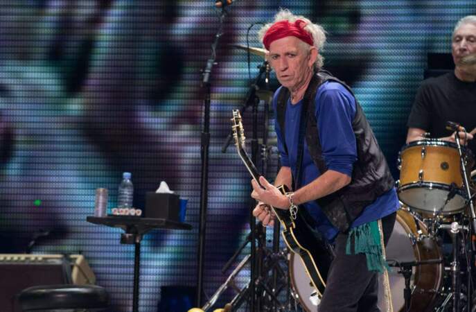 Keith Richards des Rolling Stones en concert à Las Vegas le 11 mai 2013