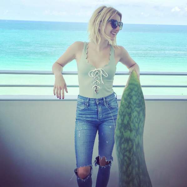 Il y avait du beau monde à Miami : Emma Roberts... 