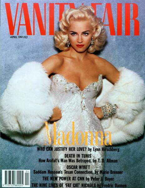 ... et copiée par Madonna en couverture de Vanity Fair UK en juin 1991. 