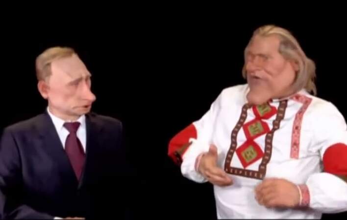 Gérard Depardieu et son "ami" Vladimir Poutine.