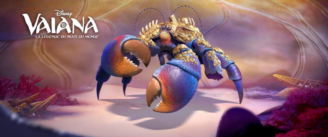 Tamatoa, un crabe géant qui vit à Lalotai, le royaume des monstres