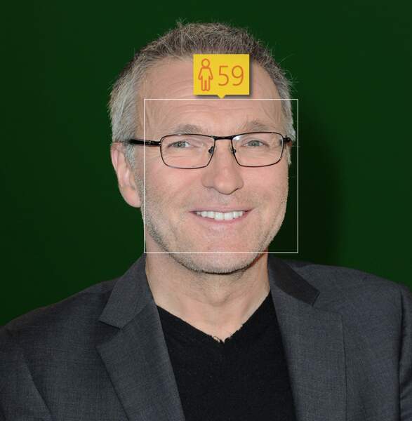 Laurent Ruquier. L'âge donné par le logiciel : 59 ans. 
