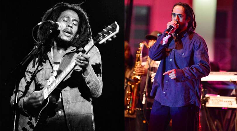 Les chanteurs Bob Marley et Damian Marley. 