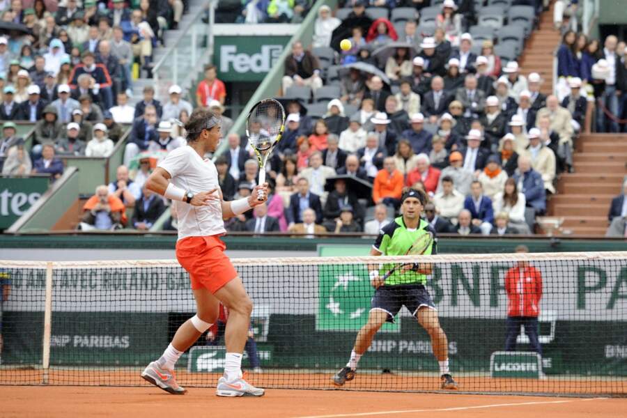 L'affiche de la finale hommes : Rafael Nadal contre David Ferrer. 