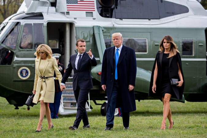 Accueillis par les Trump, les Macron ont visité la Maison-Blanche à Washington pour leur premier jour