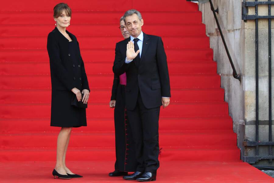 Nicolas Sarkozy est venu avec sa femme, Carla Bruni.