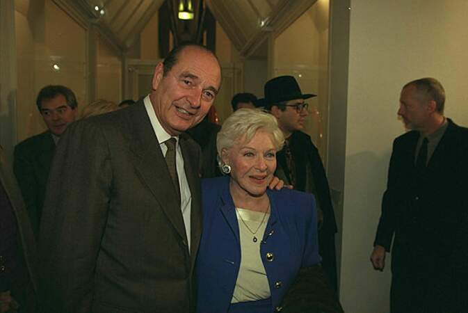 Les époux Chirac au 20e anniversaire du Centre Pompidou à Paris, en 1997.