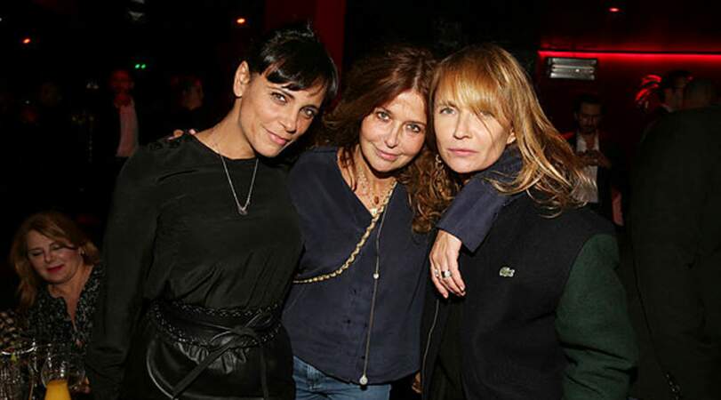 Koxie, Muriel Cousin et Axelle Laffont lors de la soiree d'inauguration du Roxie Club