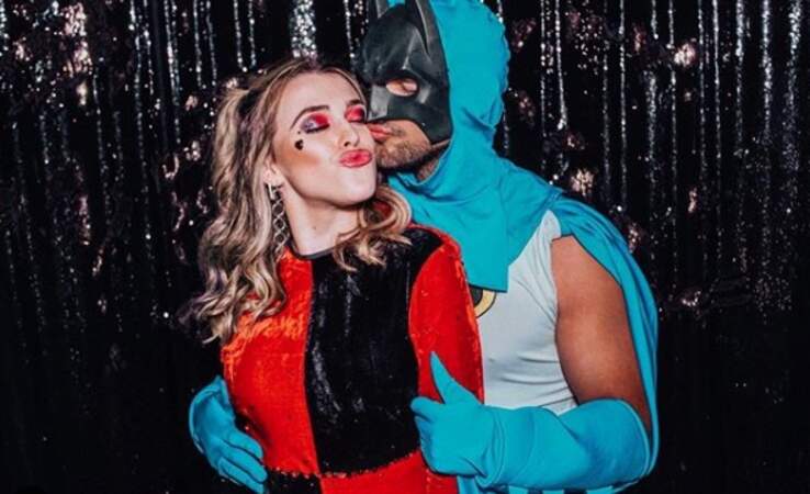 Taylor Lautner et Taylor Dome, déguisés en Batman et Harley Quinn