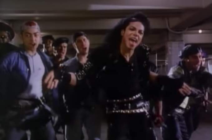 Michael dans le clip de "Bad", réalisé par Martin Scorsese en 1987 
