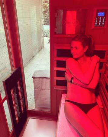 C'était l'heure du sauna pour Gwyneth Paltrow. 