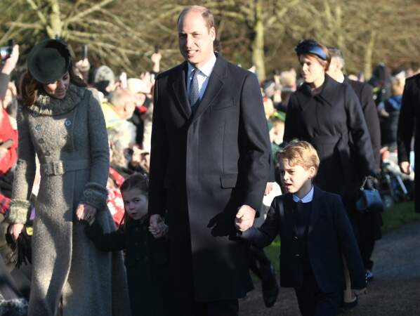 Le duc et la duchesse de Cambridge avec leurs enfants, Charlotte et George