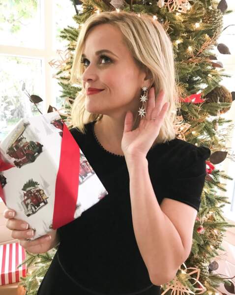 Reese Witherspoon guettait le passage du traineau du Père Noël
