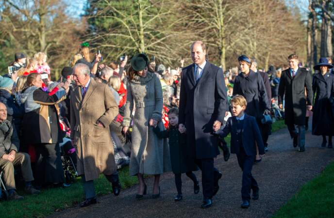 Le prince Charles, Kate Middleton, Charlotte, le prince William et George