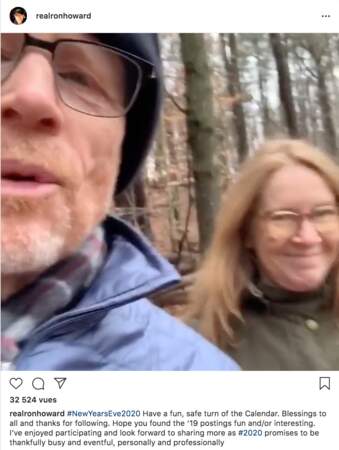 Ron Howard et sa femme ont enterré 2019 avec une petite randonnée dans une forêt de Nouvelle-Angleterre
