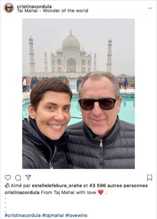 Cristina Cordula s'est offert une fin d'année avec son mari au Taj Mahal, en Inde