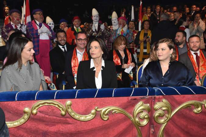 Pauline Ducruet, la princesse Stéphanie et Camille Gottlieb au 44e Festival du cirque de Monaco samedi 18 janvier 2020